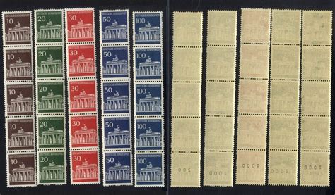 1966 Bund MiNr 506 510v R Nr 1000 500 RA Postfrisch Rollenanfang