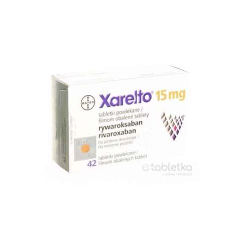 Xarelto 15 mg filmom obalené tablety etabletka