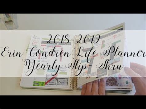 Flip Thru Erin Condren Year At A Glance Youtube