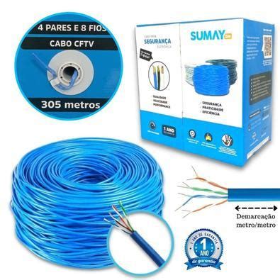 Cabo De Rede Network Cat5 Azul 305m Sumay Nf KaBuM