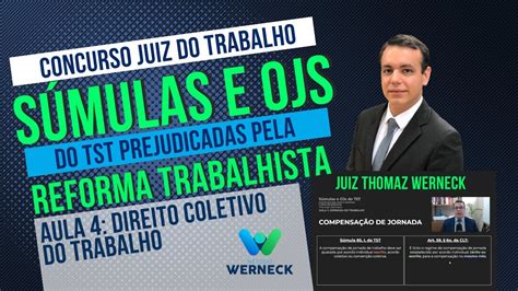 Concurso Juiz Do Trabalho S Mulas E Ojs Reforma Trabalhista