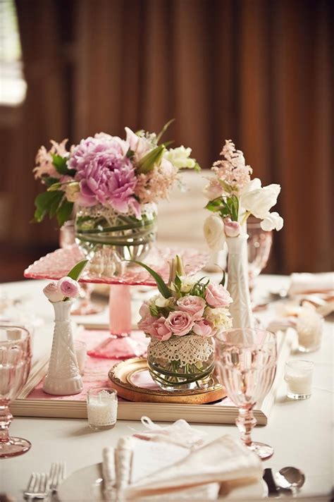 Lace Wrapped Glass Vases Unique Centerpiece Ideas Elizabeth Anne