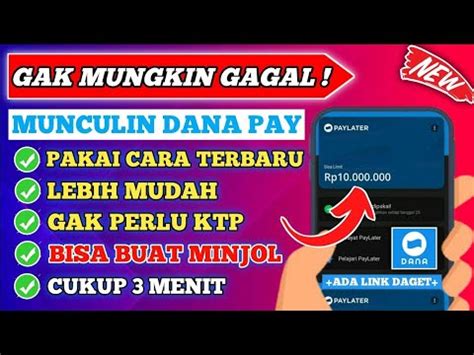 Cara Aktifkan Dana Paylater Supaya Bisa Pinjam Uang Di Dana