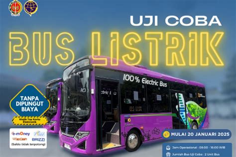 Foto Uji Coba Bus Listrik Trans Jogja Tarif Masih Gratis