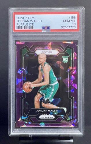 2023 24 Panini Prizm Jordan Walsh 158 RC Rookie Purple Ice 92 149