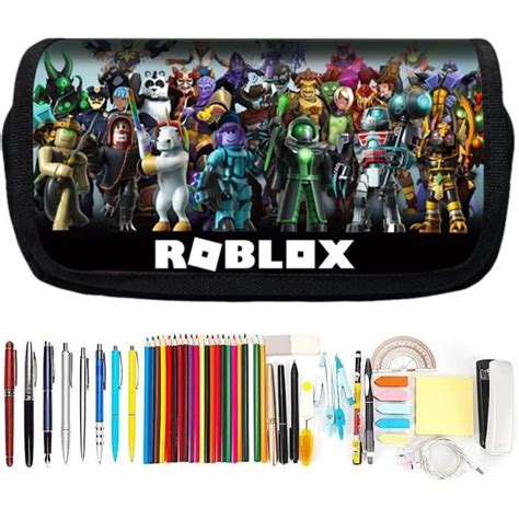 Roblox Trousse Roblox Trousse À Crayons En Toile Avec Fermeture Éclair