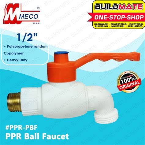 Meco Taiwan Heavy Duty Ppr Ball Faucet 20mm Sinks Bathroom And Garden Faucet Ppr Pbf 20mm