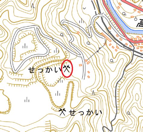 地図記号：採鉱地 国土地理院