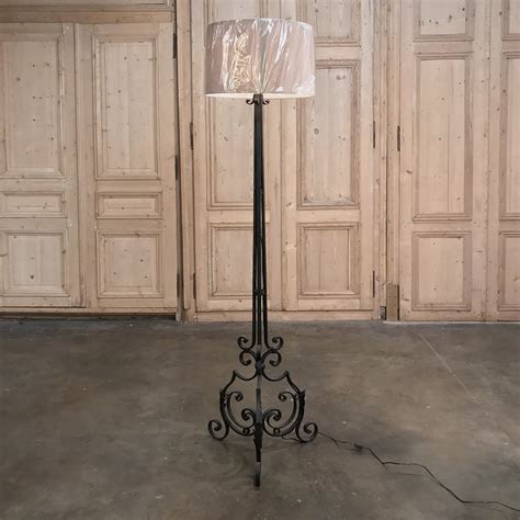 Country French Wrought Iron Floor Lamp