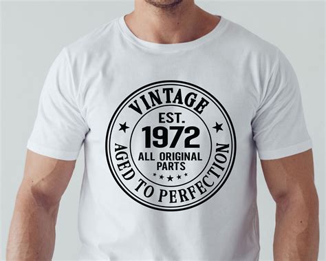 50th Birthday Svg 50th Birthday Shirt Svg Vintage 1972 Svg Etsy