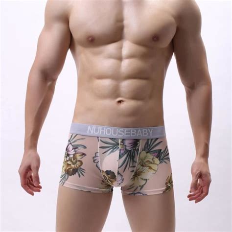 Cale On Boxer Homme Sexy Sous V Tements Imprim S Transparent Voir