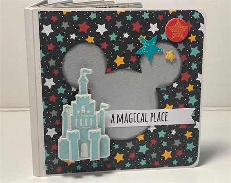 Disney Scrapbook Disney Mini Album Premade Pages Chipboard Scrapbook