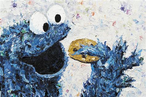 Cookie Monster inspired Painting by Kay Schleusner - Fine Art America