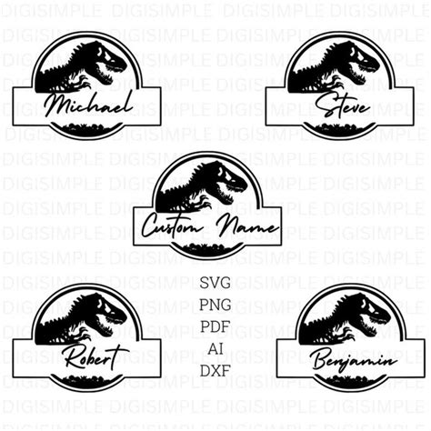 Jurassic Park Template Svg Layered Svg Custom Svg Jurassi Inspire