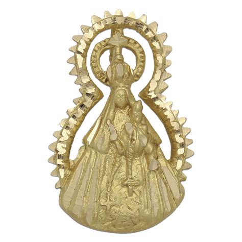 MEDALLA SILUETA VIRGEN DE LA ESTRELLA 20X31 ORO 18 K LUCARELLI M336