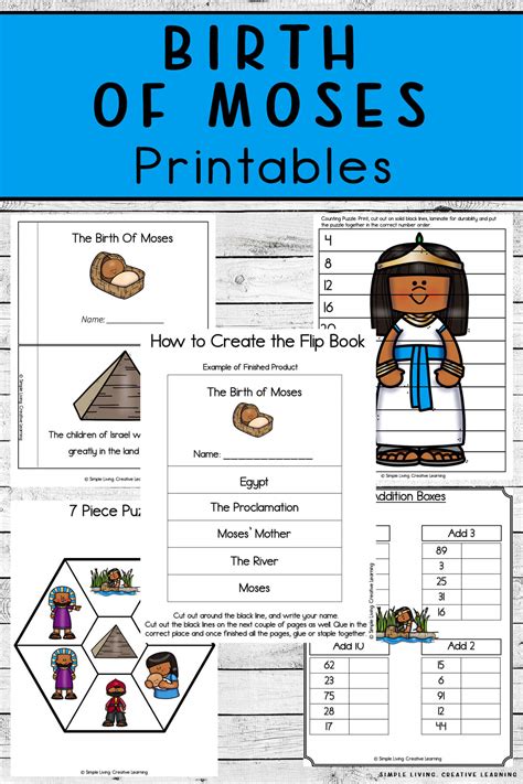 Birth Of Moses Printables Simple Living Creative Learning