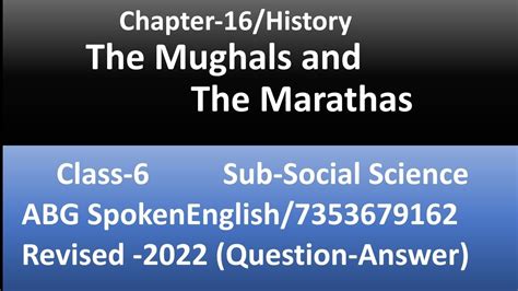 Class Social Science Chapter The Mughals And The Marathas