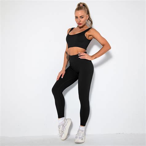 Custom Logo Workout Outfits For Women Piece Ribbed Seamless Crop Tank