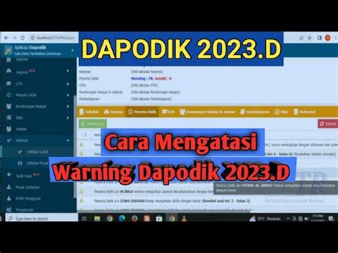 Tutorial Cara Mengatasi Warning Alamat Peserta Didik Mengatasi