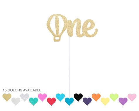 One Hot Air Balloon First Birthday Cake Topper By Okie Heart Studio