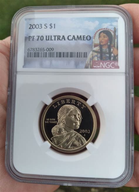 S Sacagawea Dollar Ngc Pf Ultra Cameo Portrait Label Top Pop