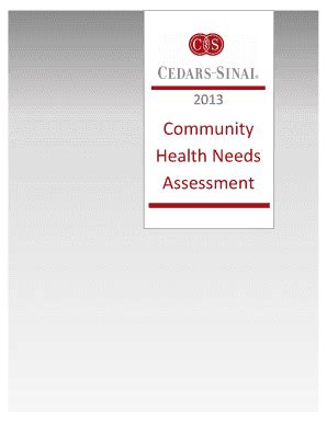 Fillable Online Cedars Sinaiprod Csmc Community Health Needs Assessment