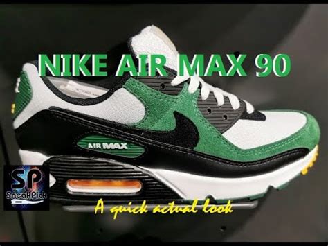 Nike AIR MAX 90 Pure Platinum Gorge Green University Gold YouTube