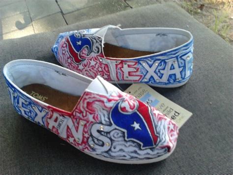 Texans Toms By Colored Eyed Ink Painted Toms Houston Texans Football