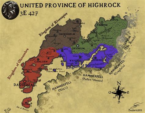 Geopolitacal Map Of The Great Houses Of Morrowind At The Skyrim Time