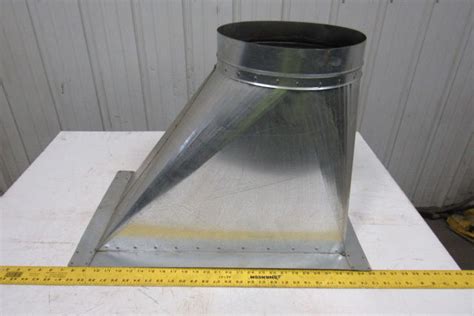 12"Dia. Galvanized Rectangle To Round Transition Duct | Bullseye Industrial Sales