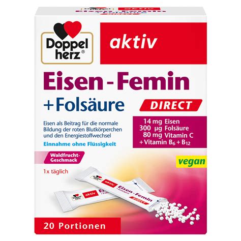 Doppelherz Aktiv Eisen Femin Direct Mit Vitamin C B6 B12 Folsäure