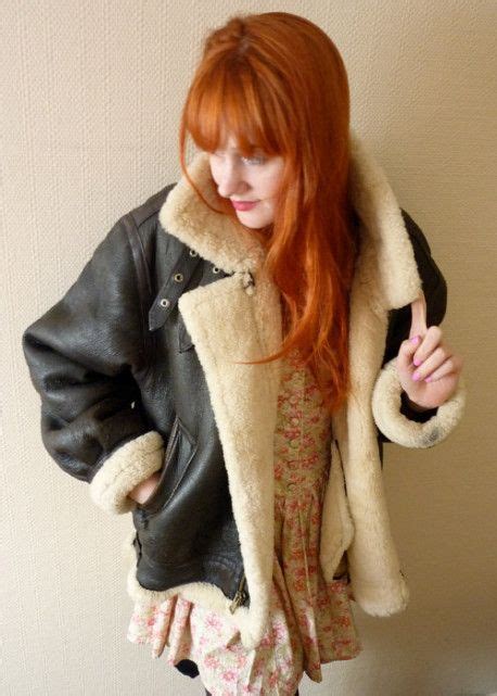 New For Autumn Vintage Sheepskin Aviator Jacket Aviator Jackets