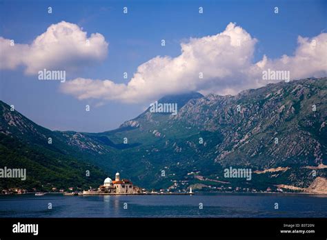 Our Lady Of The Rocks Island Risan Bay Of Kotor Montenegro Europe Stock