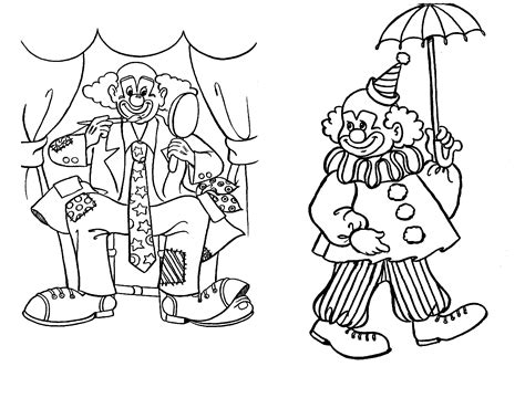 Cute Clown Coloring Pages At Free Printable