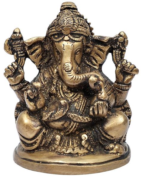 Bhagawan Ganesha Small Statue In Brass Handmade Made In India