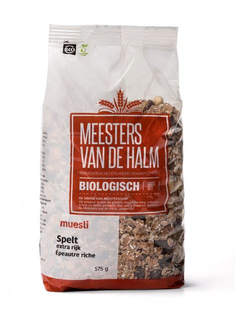 De Halm Muesli Spelt Extra Rijk 575 Gram Kopen DeNotenshop Be