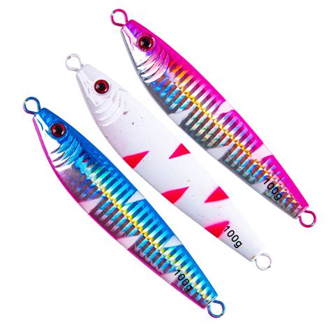 Goture 3pcs Lead Jigs Fishing Lures Saltwater 80g100g150g200g 3d