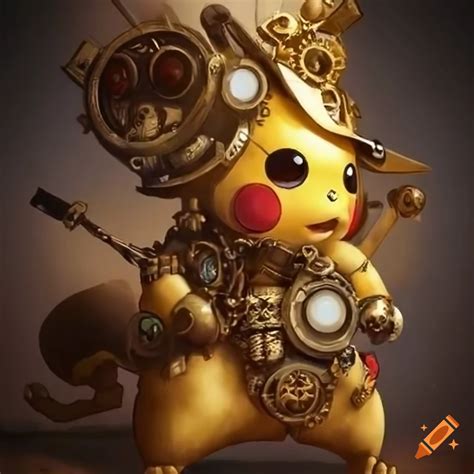 Steampunk Pikachu Illustration On Craiyon