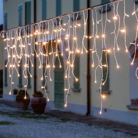 Tenda Luminosa Sfalsata 186 Led Con Flash Prolungabile Bianco Caldo