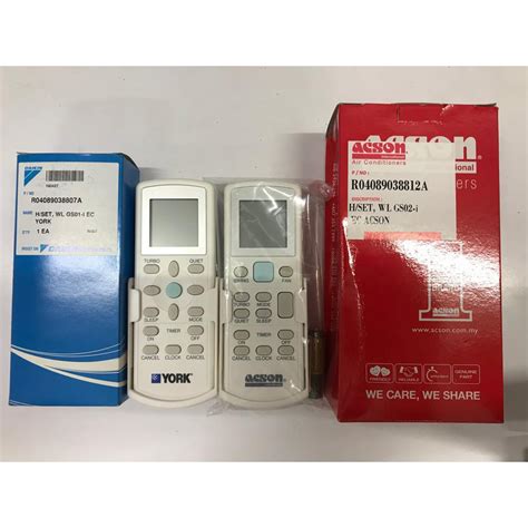 Original Acson York Daikin Wireless Remote Controller Shopee Malaysia