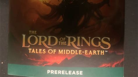 Mtg Lord Of The Rings Prerelease Kit Bilbo Arena Code Youtube