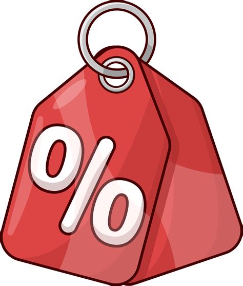 Discount Price Tag Illustration With Percent Symbol Png