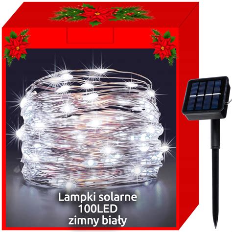 LAMPKI SOLARNE OGRODOWE CHOINKOWE GIRLANDA DRUCIK 100 LED 11395