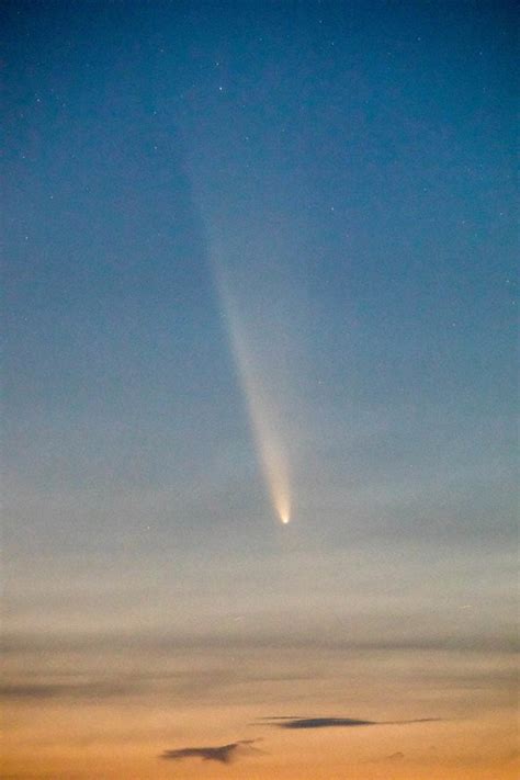 紫金山・アトラス彗星 西の空、走る宇宙の神秘 ／長崎 毎日新聞