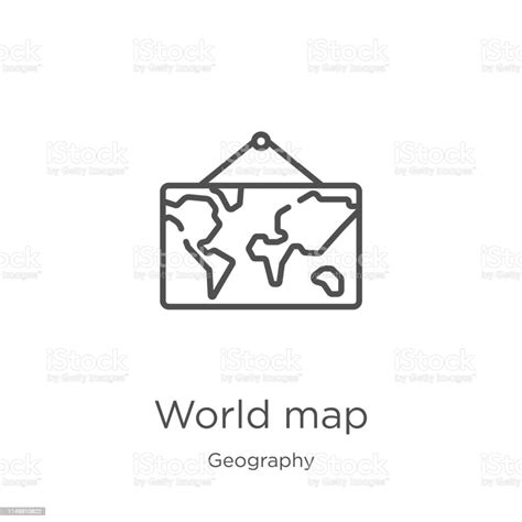 World Map Icon Vector From Geography Collection Thin Line World Map