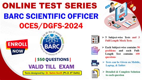 Barc Oces Dgfs Scientific Officer Physics Test Series