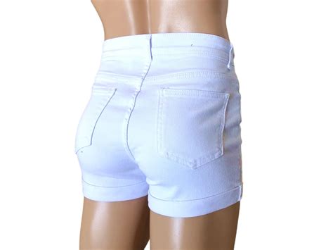 ホットパンツ ショートデニム ロールアップヘム ホワイト hot pants hp1008