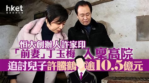 恒大危機｜恒大創辦人許家印「前妻」丁玉梅 入稟高院追討兒子許騰鶴逾105億元