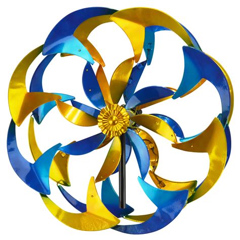 Red Carpet Studios Spinner Yellow And Blue Flower Power Walmart