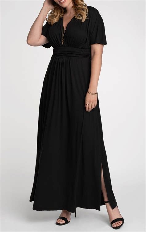 Plus Size Black Maxi Dresses With Sleeves Classic Styles In Plus